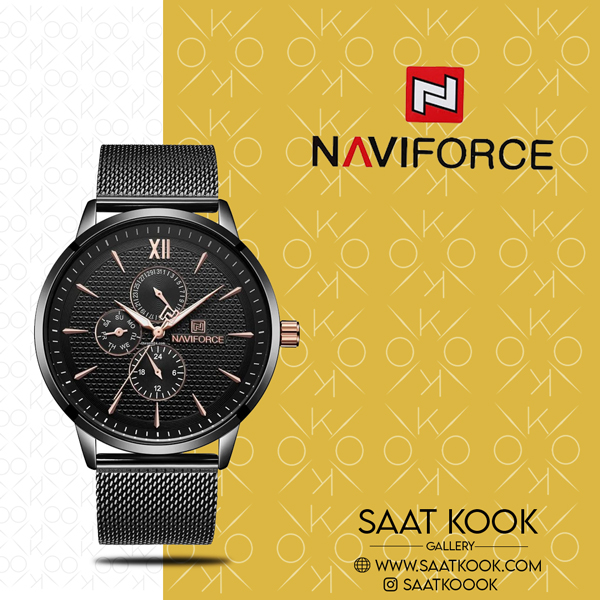 ساعت مچی مردانه نیوی فورس مدل NAVIFORCE NF3003 B/RG