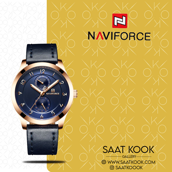 ساعت مچی مردانه نیوی فورس مدل NAVIFORCE NF3004 RG/BE/BE