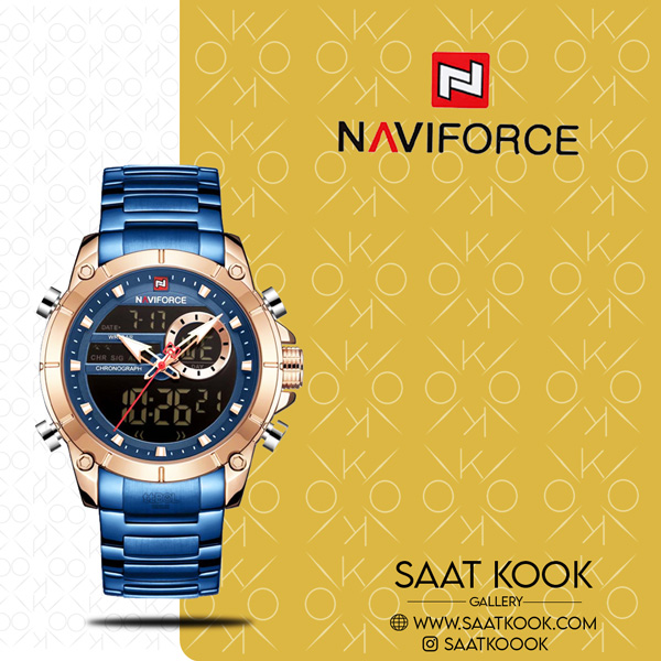 ساعت مچی مردانه نیوی فورس مدل NAVIFORCE NF9163 RG/BE