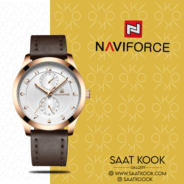 ساعت مچی مردانه نیوی فورس مدل NAVIFORCE NF3004 RG/W/D