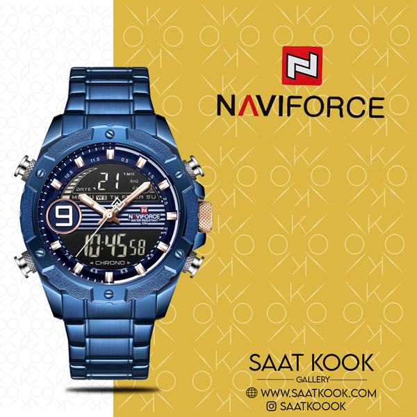 ساعت مچی مردانه نیوی فورس مدل NAVIFORCE NF9146 BE/W/BE