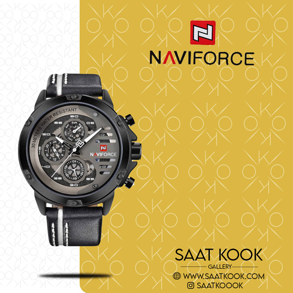 ساعت مچی مردانه نیوی فورس مدل NAVIFORCE NF9110 B/W/B