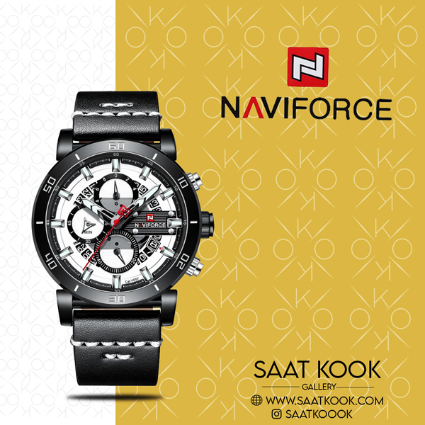 ساعت مچی مردانه نیوی فورس مدل NAVIFORCE NF9131 B/W/B