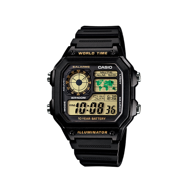 ساعت مچی اسپرت کاسیو جنرال مدل CASIO AE-1200WH-1BVDF